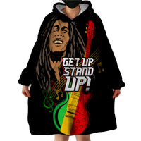 Legend Bob Get Up Stand Up Wearable Blanket Hoodie Reggae Multicolored - Wonder Print Shop
