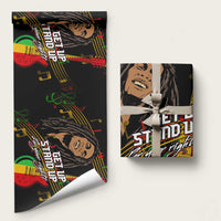 Legend Bob Get Up Stand Up Wrapping Paper Black Jamaican Reggae Multicolored - Wonder Print Shop