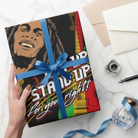 Legend Bob Get Up Stand Up Wrapping Paper Black Jamaican Reggae Multicolored - Wonder Print Shop