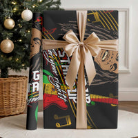 Legend Bob Get Up Stand Up Wrapping Paper Black Jamaican Reggae Multicolored - Wonder Print Shop
