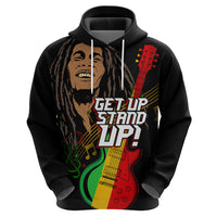 Legend Bob Get Up Stand Up Zip Hoodie Reggae Multicolored - Wonder Print Shop