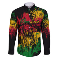 Rastafarian Lion Legend Bob Family Matching Off Shoulder Maxi Dress and Hawaiian Shirt Reggae Festival Sketch Portrait LT9 - Wonder Print Shop