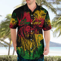 Rastafarian Lion Legend Bob Hawaiian Shirt Reggae Festival Sketch Portrait - Wonder Print Shop