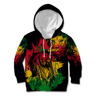 Rastafarian Lion Legend Bob Kid Hoodie Reggae Festival Sketch Portrait - Wonder Print Shop
