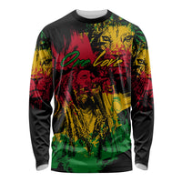 Rastafarian Lion Legend Bob Long Sleeve Shirt Reggae Festival Sketch Portrait - Wonder Print Shop