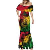 Rastafarian Lion Legend Bob Mermaid Dress Reggae Festival Sketch Portrait - Wonder Print Shop