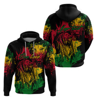 Rastafarian Lion Legend Bob Zip Hoodie Reggae Festival Sketch Portrait - Wonder Print Shop