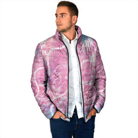 Japanese Koi Fish Padded Jacket Pink Wagara Palaka Honohono Pikake Lei