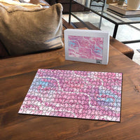 Japanese Koi Fish Puzzle Pink Wagara Palaka Honohono Pikake Lei