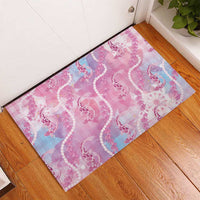 Japanese Koi Fish Rubber Doormat Pink Wagara Palaka Honohono Pikake Lei