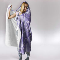 Japanese Koi Fish Hooded Blanket Purple Wagara Palaka Honohono Pikake Lei
