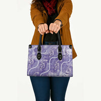 Japanese Koi Fish Leather Bag Purple Wagara Palaka Honohono Pikake Lei