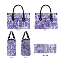 Japanese Koi Fish Leather Bag Purple Wagara Palaka Honohono Pikake Lei
