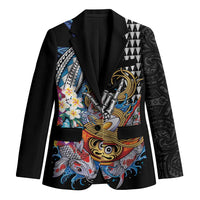 Personalized Japanese Koi Fish Ramen Blazer Aloha Shark Kakau Pattern