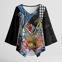 Personalized Japanese Koi Fish Ramen Kimono Sleeve Blouse Aloha Shark Kakau Pattern