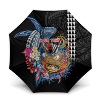 Personalized Japanese Koi Fish Ramen Umbrella Aloha Shark Kakau Pattern