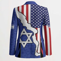USA Israel Blazer Stars of David Sporty Style