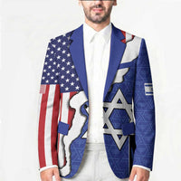USA Israel Blazer Stars of David Sporty Style
