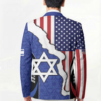 USA Israel Blazer Stars of David Sporty Style