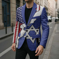 USA Israel Blazer Stars of David Sporty Style