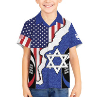 USA Israel Hawaiian Shirt Stars of David Sporty Style