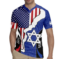 USA Israel Rugby Jersey Stars of David Sporty Style