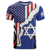 USA Israel T Shirt Stars of David Sporty Style