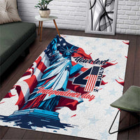 Personalized United States Independence Day Area Rug Statue of Liberty Happy 4th Of July LT9 - Wonder Print Shop