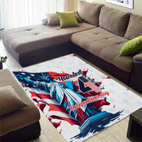 Personalized United States Independence Day Area Rug Statue of Liberty Happy 4th Of July LT9 - Wonder Print Shop