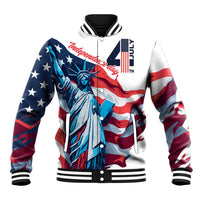 Personalized United States Independence Day Baseball Jacket Statue of Liberty Happy 4th Of July LT9 - Wonder Print Shop