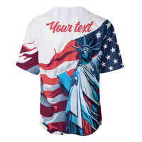 Personalized United States Independence Day Baseball Jersey Statue of Liberty Happy 4th Of July LT9 - Wonder Print Shop