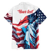Personalized United States Independence Day Family Matching Long Sleeve Bodycon Dress and Hawaiian Shirt Statue of Liberty Happy 4th Of July LT9 - Wonder Print Shop