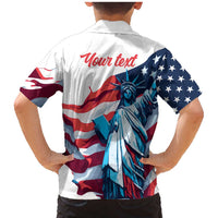 Personalized United States Independence Day Family Matching Mermaid Dress and Hawaiian Shirt Statue of Liberty Happy 4th Of July LT9 - Wonder Print Shop