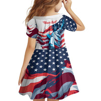 Personalized United States Independence Day Family Matching Short Sleeve Bodycon Dress and Hawaiian Shirt Statue of Liberty Happy 4th Of July - Wonder Print Shop