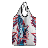 Personalized United States Independence Day Grocery Bag Statue of Liberty Happy 4th Of July