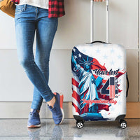 Personalized United States Independence Day Luggage Cover Statue of Liberty Happy 4th Of July - Wonder Print Shop