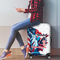 Personalized United States Independence Day Luggage Cover Statue of Liberty Happy 4th Of July - Wonder Print Shop