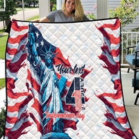Personalized United States Independence Day Quilt Statue of Liberty Happy 4th Of July - Wonder Print Shop