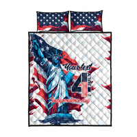 Personalized United States Independence Day Quilt Bed Set Statue of Liberty Happy 4th Of July - Wonder Print Shop