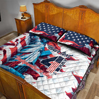 Personalized United States Independence Day Quilt Bed Set Statue of Liberty Happy 4th Of July - Wonder Print Shop