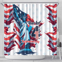 Personalized United States Independence Day Shower Curtain Statue of Liberty Happy 4th Of July