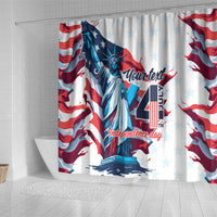 Personalized United States Independence Day Shower Curtain Statue of Liberty Happy 4th Of July