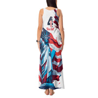 Personalized United States Independence Day Tank Maxi Dress Statue of Liberty Happy 4th Of July - Wonder Print Shop