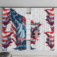 Personalized United States Independence Day Window Curtain Statue of Liberty Happy 4th Of July - Wonder Print Shop