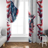 Personalized United States Independence Day Window Curtain Statue of Liberty Happy 4th Of July - Wonder Print Shop