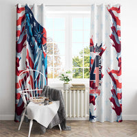 Personalized United States Independence Day Window Curtain Statue of Liberty Happy 4th Of July - Wonder Print Shop