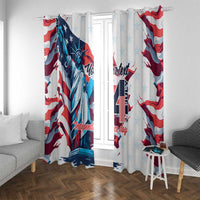 Personalized United States Independence Day Window Curtain Statue of Liberty Happy 4th Of July - Wonder Print Shop