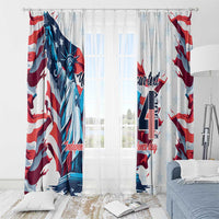 Personalized United States Independence Day Window Curtain Statue of Liberty Happy 4th Of July - Wonder Print Shop