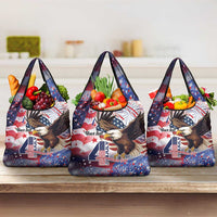 Personalized American Eagles 4th of July Grocery Bag USA Independence Day