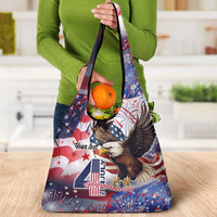 Personalized American Eagles 4th of July Grocery Bag USA Independence Day